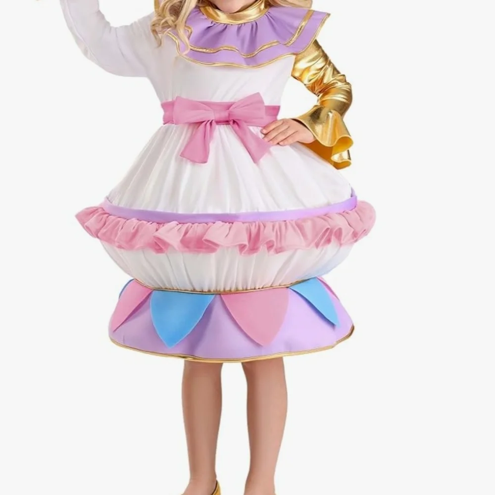 Kids Colorful Costume with Gold and Pink Accents - Picture 3 of 4